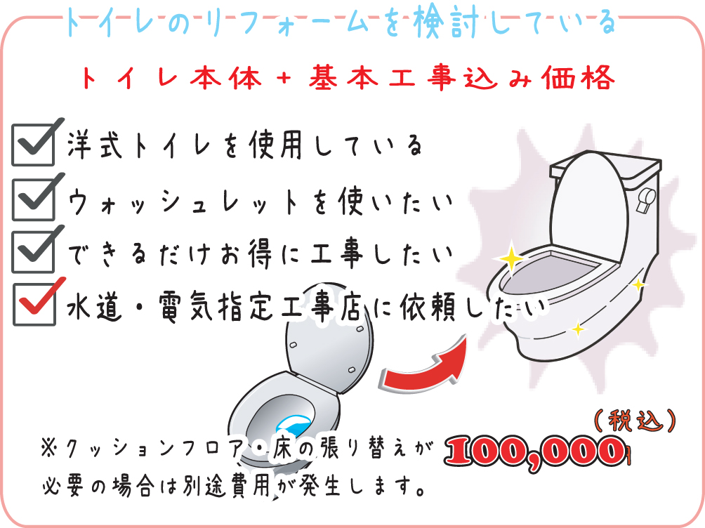 トイレのリフォームを検討している